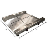 28" x 28" x 1.5” H Stainless Steel Drum Scale